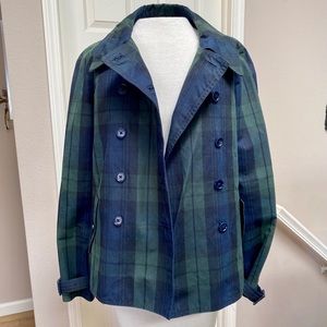BROOKS BROTHERS Blackwatch Tartan Plaid Trenchcoat
